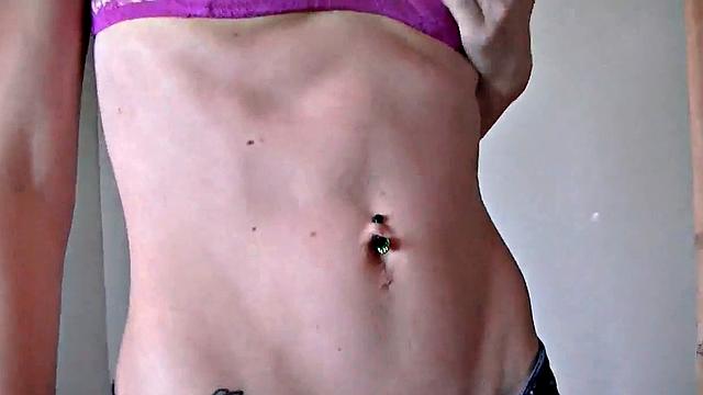 Tiny Trisha eating pussy and getting dildo fucked