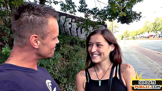 Sexy public babe drilled by stranger