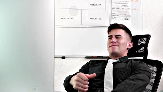 HETEROFLEXIBLE - Caught Jerking Off, Trevor Brooks Gives His Ass To Hung Boss Jordan Starr