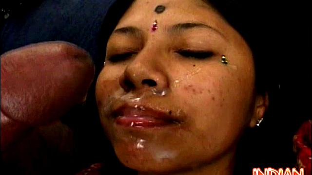 Indian Gets Cum Facial In A Threesome