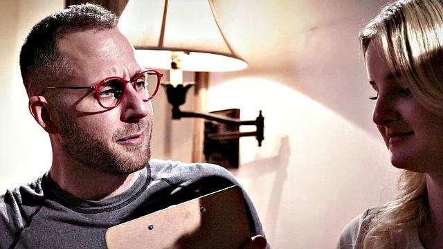 Cute Teen Eliza Eves Has A Wild Threesome With Two Older Men