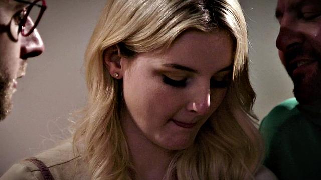 Cute Teen Eliza Eves Has A Wild Threesome With Two Older Men