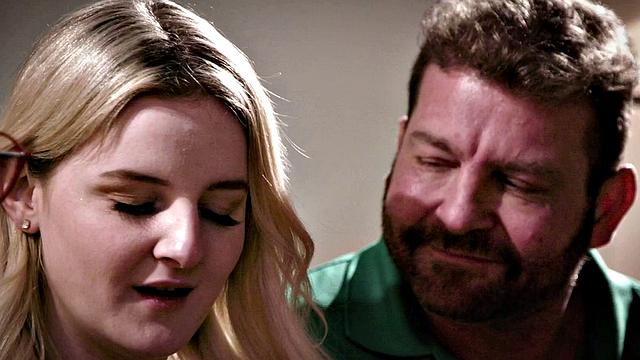 Cute Teen Eliza Eves Has A Wild Threesome With Two Older Men