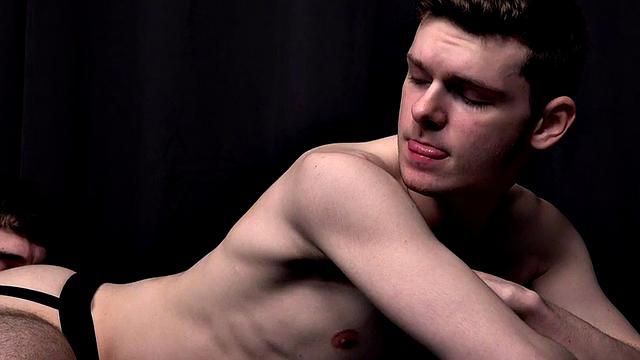 Barebacking twink fucks boyfriend's asshole in jockstrap