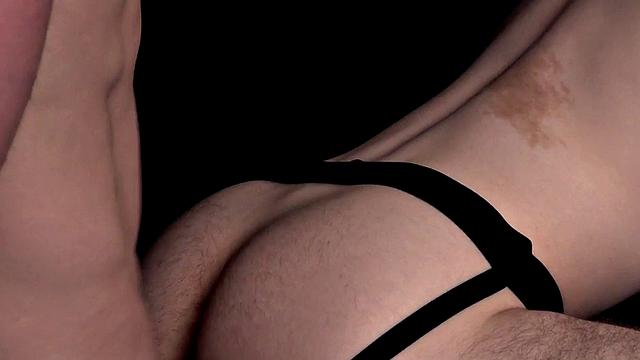 Barebacking twink fucks boyfriend's asshole in jockstrap