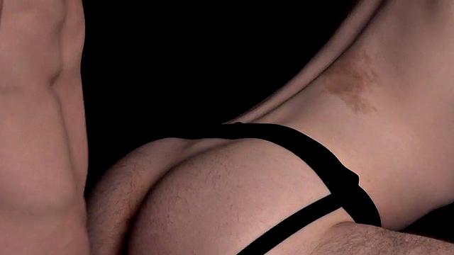 Barebacking twink fucks boyfriend's asshole in jockstrap