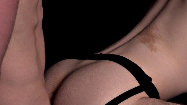 Barebacking twink fucks boyfriend's asshole in jockstrap