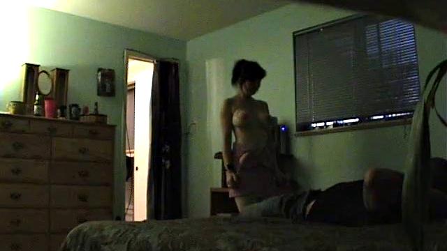 Mature MILF Shows Off Her Fake Tits And Blows Plumber's Cock