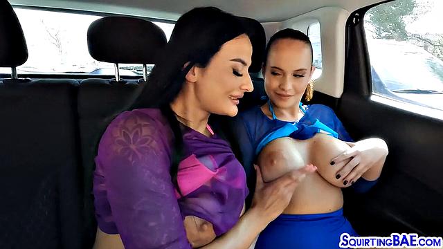 Big-titted babes smashed in 3some