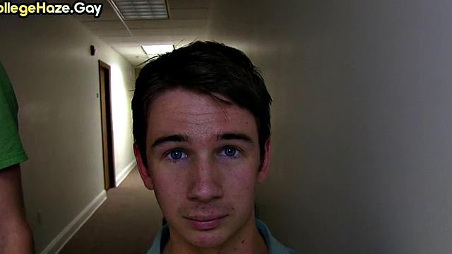 Str8 stud hazed in dormitory for voyeuristic fraternity