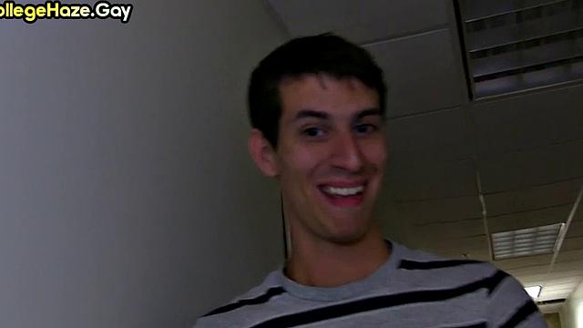 Str8 stud hazed in dormitory for voyeuristic fraternity