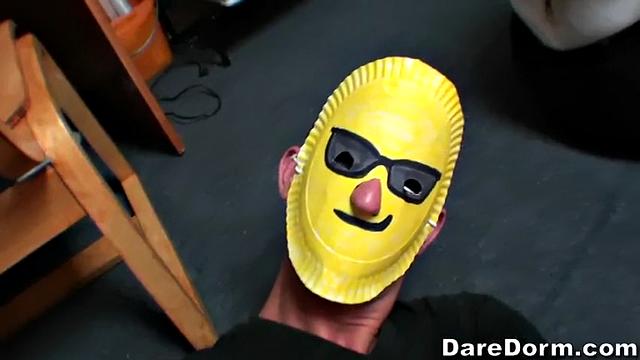 Brunette teen with bald pussy gets fucked doggystyle in short shorts & handjob