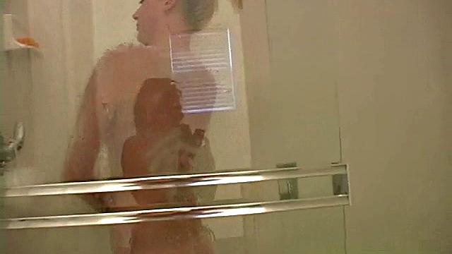 Teasing blonde fondles her pretty titties in POV