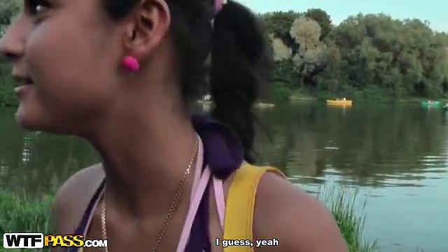 Hot girl having sex in the park