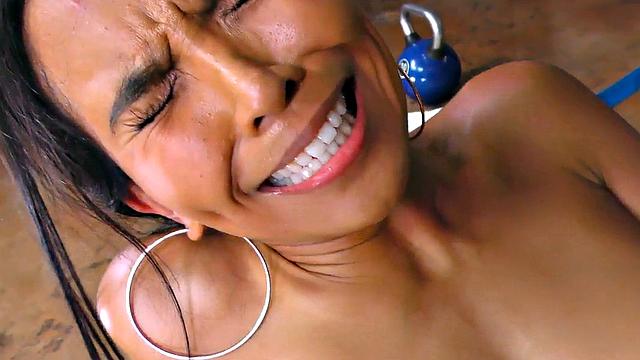 POV Asian MILF sucks and rides after yoga exercise