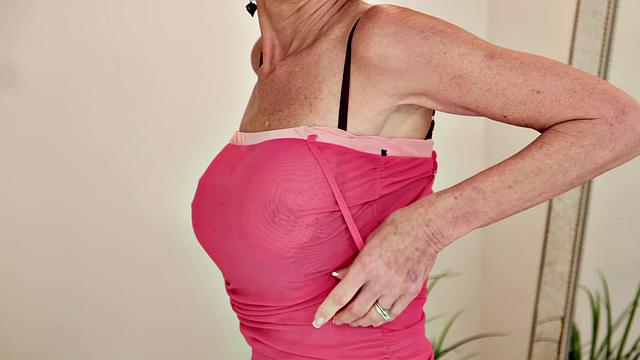 How deep into her pussy can this 60-year-old go?