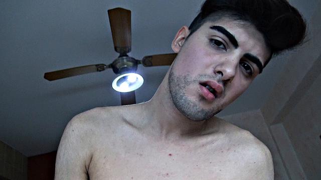 latin guy takes cock at home and rides until he cums