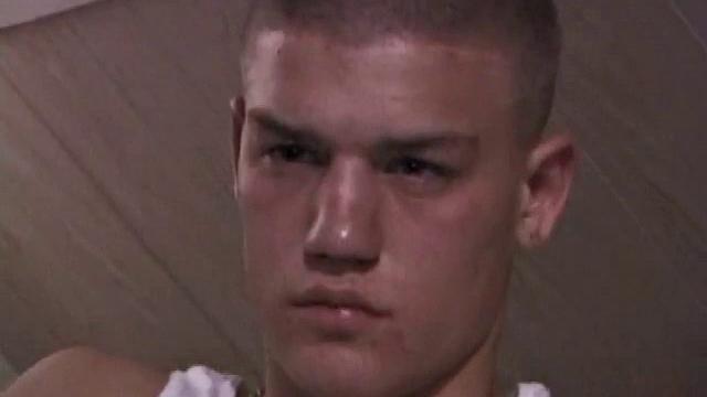 Not content with sitting while he jacks off, Lance teases the neighbors by standing on the roof outside his bedroom window to give everyone a show. Then he finishes by blowing his load onto the floor of his bedroom.