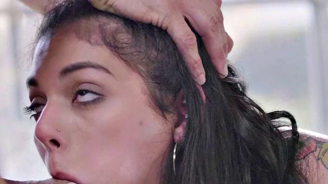 Secretary babe gets fucked in her hairy muff by her BF