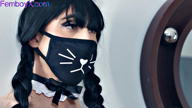 Cosplaying housekeeper bottomed