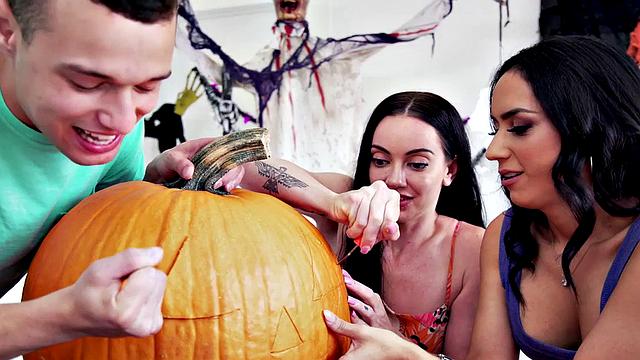 Stepson licks and fucks busty stepmom in her trimmed pussy, wearing a smile!