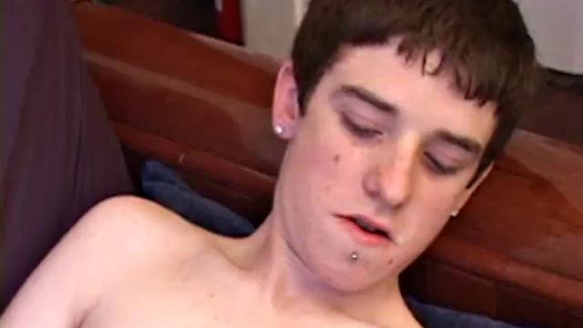 The porno Mason is watching makes his dick hard really fast. He gives his cock a good stroking, and then turns his attention to his asshole. Mason inserts a sex toy and jacks off, until he cums on his chest.