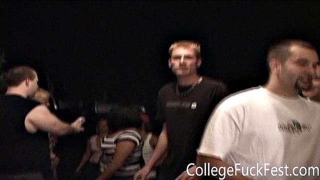 College party girl getting rammed in her tight pussy