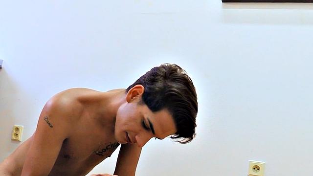 Euro twink got anal pounded after throating