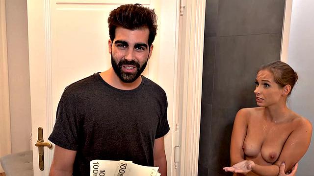 HUNT4K. Smart hunter manages to fuck new dazzling GF after shower