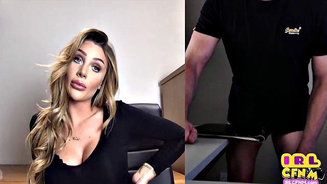 CFNM amateur webcam domina teases wanker jerking cock