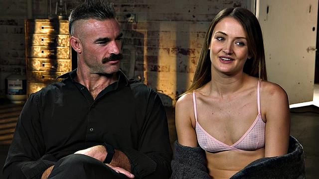 BDSM sub 21yo gets pussyfucked after Hitachi toying