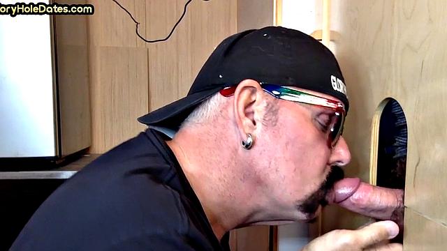 Gloryhole mature barebacked in ass after giving head