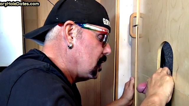 Gloryhole mature barebacked in ass after giving head