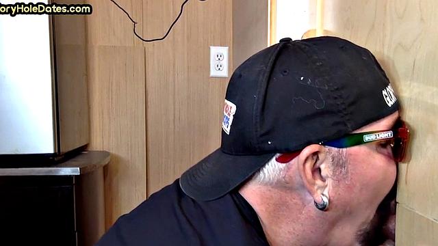 Gloryhole mature barebacked in ass after giving head