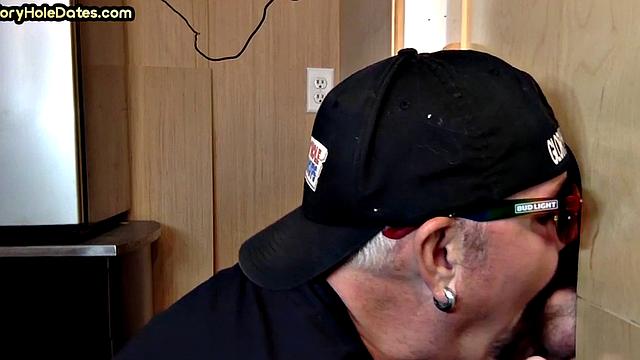 Gloryhole mature barebacked in ass after giving head