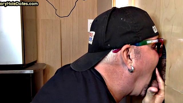 Gloryhole mature barebacked in ass after giving head