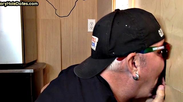 Gloryhole mature barebacked in ass after giving head