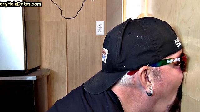 Gloryhole mature barebacked in ass after giving head