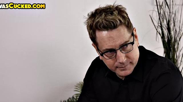 Cucked hubby watches bride pleasing BBC and deepthroating