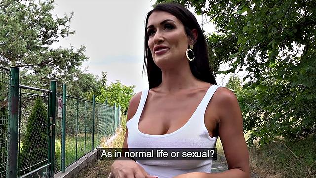 British brunette Jas Shy's tight pussy gets licked & pounded in POV