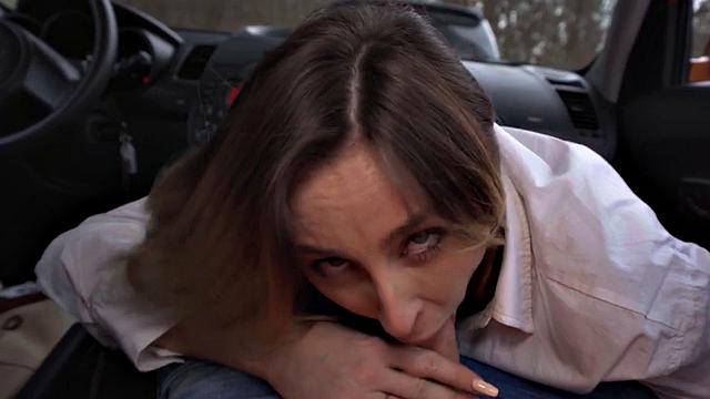 Mature driving learner seduces instructor