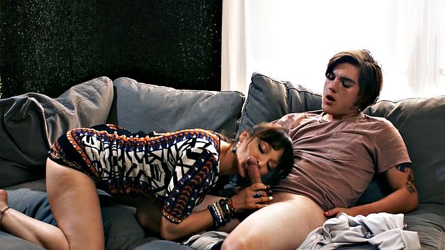 Wicked - Hot Busty Milf Gives Her Boytoy a Footjob