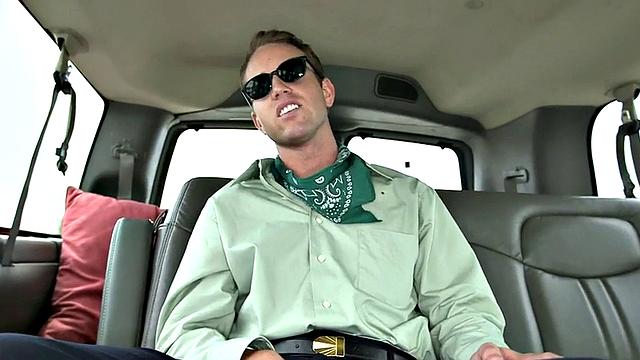 Str8 amateur gets cumshot in public van outdoor