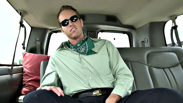 Str8 amateur gets cumshot in public van outdoor