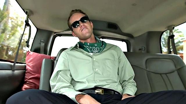 Str8 amateur gets cumshot in public van outdoor