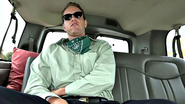 Str8 amateur gets cumshot in public van outdoor