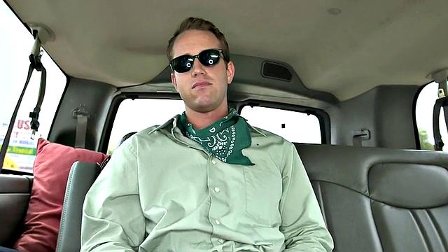 Str8 amateur gets cumshot in public van outdoor