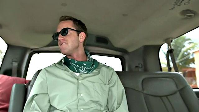 Str8 amateur gets cumshot in public van outdoor