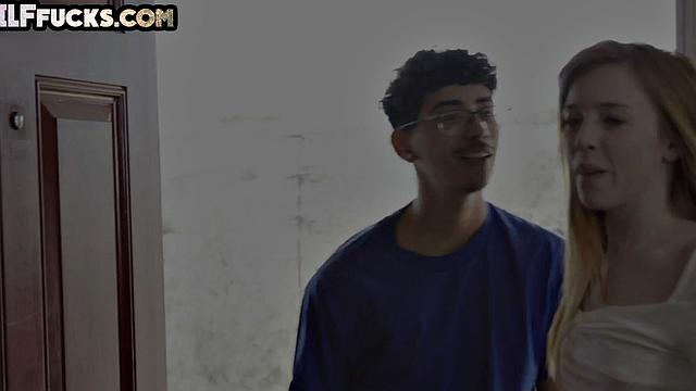 Old cocksucking granny gets her pussy banged by young guy