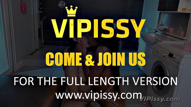 Sensual Pissing Stars Get Wet